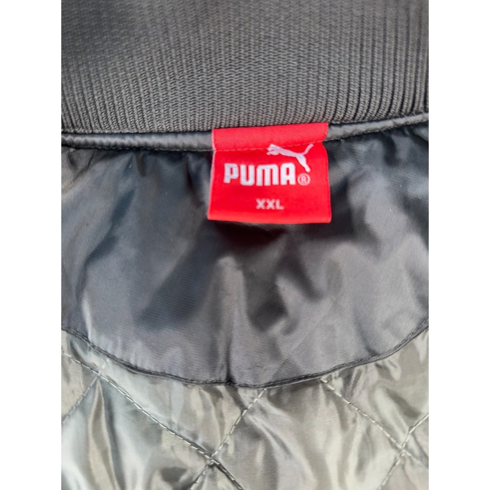 RARE: Puma "Augusto Single Tour" Green/Brown Camo Embroidered Quilted Jacket XXL - Picture 7 of 11